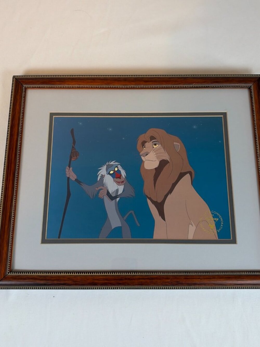 Disney Framed Lion King 1995 Commemorative Lithograph Disney Store Exclusive Dis